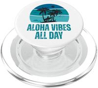 Aloha Vibes Retro Surfer & Dolphin Hawaii Island Design PopSockets PopGrip for MagSafe