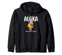 Aloka The Peace Dog - Walk for Peace Monks with Aloka Dog Zip Hoodie