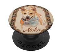Aloka The Walk for Peace Dog Spreading Hope Indian Art PopSockets Adhesive PopGrip