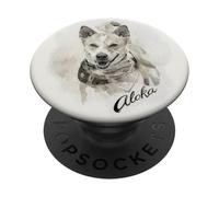 Aloka The Walk for Peace Dog Spreading Hope Indian Ink Art PopSockets Adhesive PopGrip
