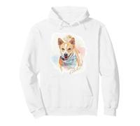 Aloka - The Walk for Peace Dog Spreading Hope Watercolor Pullover Hoodie