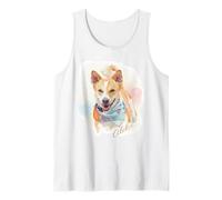 Aloka - The Walk for Peace Dog Spreading Hope Watercolor Tank Top