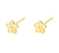 Aloluo Minimalist Tiny Flower Stud Earrings for Women Silver Plated Hypoallergenic Cute Small Cartilage Studs Post Mini Dainty Pierced Ear Birthday Party Jewelry Gifts, 0.2 Inches, Copper, No Gemstone