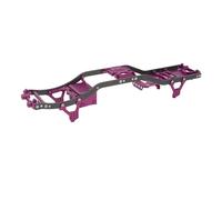 Alomejor 1/10 Rc Chassis Frame, Carbon Fiber Aluminum Alloy (Purple) | SCX10 Replacement Platform, Tubular Pipe Layout, Off Road Crawler Upgrade Handling Support, Adult Hobby Use