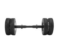 Alomejor 1/14 RC Trailer Non Powered Rear Axle Tire, Aluminum Alloy Rubber Wheel Hub, High Load Design, 85mm Diameter for 1/14 Tractor Trailer Enthusiasts