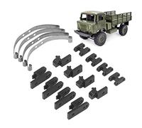 Alomejor 1/16 RC Leaf Spring Suspension Bar, Premium Quality Alluminum Alloy Leaf Spring Kit for WPL B4 24, Reduce Impact, Convenient Package for Hobbyists (Black)