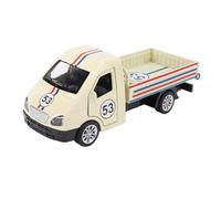 Alomejor 1:32 Scale Alloy Truck Model, Lifelike Truck with Pullback Action, for Collectors Cake Decoration and Kids Role Play (Light Yellow)