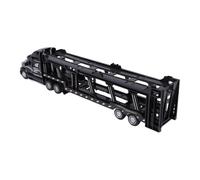 Alomejor 1:48 Alloy Car Carrier, Detailed Replica Truck Model, Functional Trailer, for Multiple Miniature Cars, for Collectors and Enthusiasts Display, Interactive Play (Black)