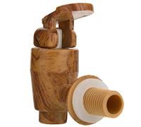 Alomejor 1.5L Vintage Wood Oak Timber Wine Drum for Brandy Tequila Handcrafted Dispensing Tap