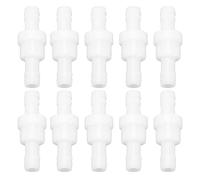 Alomejor 10 Pcs PE Check Valve, Reliable Single Way Non Return Valve for Aquarium Air Pumps and Industry Use (10mm White)