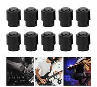Alomejor 10 PCS Pickup Switch Tip Cap Knob, for 3 Way or 5 Way Flat Bar Electric Guitar Switch, with Unthreaded Easy Install (Black)