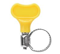 Alomejor 10 Pcs Stainless Steel Hose Clamp Adjustable Clips for Plumbing Projects - Durable Yellow and Silver Finish (18-29mm)