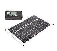 Alomejor 100W Solar Panel Kit with MPPT Controller | 220W inverter, built-in fuse protection, polycrystalline material, ideal for camping and caravans
