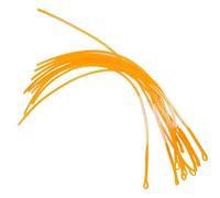 Alomejor 10PCS 30LB/50LB Fly Fishing Line Loops Connector Braided Fly Loop Line Fishing Tackle Accessory(Yellow 30LB)