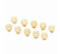 Alomejor 10Pcs Low Pressure Atomizing Sprayer Nozzle Set for Misting Cooling in Greenhouses and Outdoor Systems, Durable Brass, 0.2mm Hole Diameter