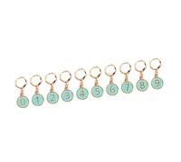 Alomejor 10PCS Numbered Crochet Stitch Markers Durable Enamel Finish Tracking for Knitting and Crochet Projects Zinc Alloy 3cm (Blue)