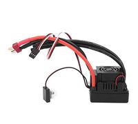 Alomejor 120A Waterproof Brushless ESC Electronic Speed Controller Accessory Fit for 1/8 RC Car - Super Fluent Throttle, Multiple Protection Functions (T insert)