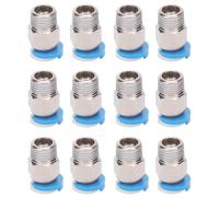 Alomejor 12Pcs Pneumatic Fitting Push Connector, Durable Stainless Steel Connectors, Ideal for 3D Printer Extruder Accessories, Small Size for Convenient Use