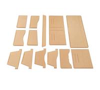 Alomejor 13Pcs Universal Acrylic Wallet Template Durable Leather Craft Tools for Enthusiasts Transparent 4.3 X 3.7in Templates for Wallet Design