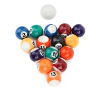 Alomejor 16PCS 32MM Billiard Ball Resin Mini Cue Pool Ball Set Children Pool Table Balls Toy Billiards Training Accesssory Billiard Supplies