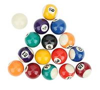 Alomejor 16PCS Billiard Ball 38MM Resin Children Billiard Ball Toy Number Style Include Cue Ball Indoor Outdoor Game Mini Pool Table Accesssory Cosmetic Supplies