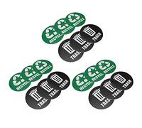 Alomejor 18Pcs Environmental Trash Bin Labels, Strong Stickiness Decals for Organizing Recycle and Trash in Office, Home - Durable PVC Material, 12.5cm/4.9in