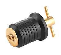Alomejor 1in Rubber Brass Drain Plug, Durable T-Handle Twist-In Drain Plug for Boat Bilge, Livewell & Transom, Marine Accessories