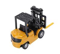 Alomejor 2.4G 1:64 Mini RC Forklift, Alloy Body Remote Control Forklift Truck with 360 Degree Rotation and App Control, for Desktop Display and Play (Yellow)