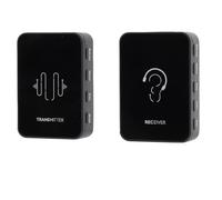 Alomejor 2.4GHz Wireless IEM System with Rechargeable Transmitter and | Rechargeable Built-in Battery, 30m Range, 6-hour Battery Life, Mono/stereo Switch, Clip-on Design