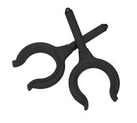 Alomejor 2 Pcs Black Boat Oar Locks - Side-Mount Marine Rowlocks for Fishing Boats, Kayaks & Rowing Boats - Durable Horn-Style Oar Holders with Secure Bracket Design for Oars & Fishing Rods