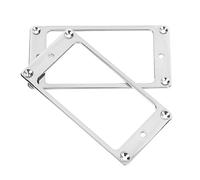 Alomejor 2 Pcs Electric Guitar Pickup Frame, Metal Replacement Humbucker Mounting Ring with Shiny Finish, for DIY Guitar Decoration (Silver)