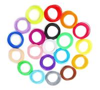 Alomejor 20 Rolls 3D Pen Filament PLA Assorted Colors Safe Smoothing 3D Pen Refills 10.9yd for Crafting Art Lovers