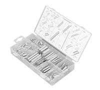 Alomejor 200Pcs Spring Assortment Set, Durable Extension & Compression Springs Kit for Maintenance, Made of C75 Galvanized Steel, Ideal for Home, Automotive & More