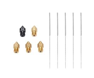 Alomejor 20PCS 3D Printer Nozzle Kit Brass Extruder Nozzles for CR10 Ender 3 1.75mm Filaments 0.2mm 0.4mm 0.6mm 0.8mm