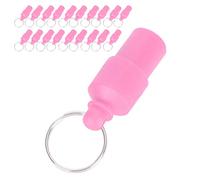 Alomejor 20pcs Small Lovely AntiLost Pet Tag Pendant for Dog Cat Name Address Storage Drum Tube Collar for Indoor Cats and Dogs Plastic (Pink)