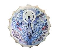 Alomejor 22-inch Shamanic Drum for Healing & Sound Therapy - Ash Wood Frame with Rawhide Head, Ergonomic Rope Handles & Mallets Set