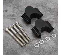 Alomejor 28mm Aluminum Handlebar Riser Handle Bar Riser 28mm Height Adapter Raises Bars 1.10in Simple Mount Fit for Motorcycle ATV Quad Off Road Street Use (Black)