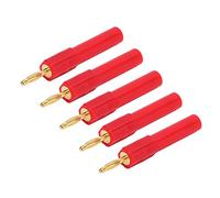 Alomejor 2mm to 4mm Conversion Banana Plug 5Pcs Exquisite Craftsmanship Socket Adapter for Audio Devices and Electronics (Red)