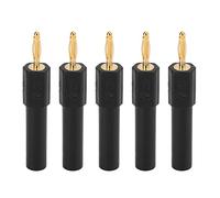 Alomejor 2mm to 4mm Conversion Banana Plug 5Pcs Exquisite Craftsmanship Socket Adapter for Audio Devices and Electronics (Black)