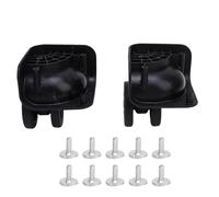 Alomejor 2Pack Universal Luggage Replacement Wheels, ABS Silent Double Roller Style Casters with Screws for Suitcase Repair Travel Gear