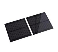 Alomejor 2Pcs 1.3W Polycrystalline Silicon Solar Panel, DIY Solar Charger Mini Module Kit with Resin, for Outdoor Camping Hiking Emergency Power