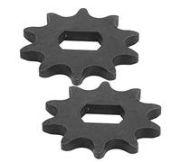 Alomejor 2Pcs 10 Teeth Motor Gear Sprocket 420 Model Steel Motor Chain Sprocket with 12x17mm Inner Hole for Electric Scooter