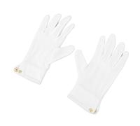 Alomejor 2pcs Billiards Glove, Referee Gloves with Snap Cuff, for Chinese English Pool Games Uniform Party Cosplay,White