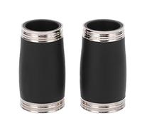 Alomejor 2PCS Clarinet Treble Pitch Pipe Bb Tuning Tube, Black Silver 58mm for Replacement Parts