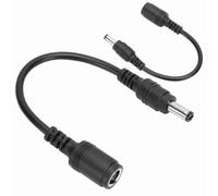 Alomejor 2Pcs Computer Converter Cable for Laptops Compact Fast Charge Adapter 7.4x5.0mm Female to 5.5x2.5mm Male 15cm