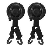 Alomejor 2Pcs Double Head Suction Cup Anchor, Heavy Duty Suction Cups with Hooks Car Tent Tarp Clips for Tie Down Car Awning Boat Outdoor Camping