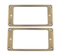 Alomejor 2Pcs Electric Guitar Pickup Frame, Zinc Alloy Humbucker Pickup Mounting Ring Set with Easy Installation, for Guitar Humbucker Replacement (Bronze)