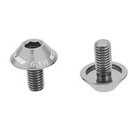 Alomejor 2Pcs Hexagon Screws and Screws M5 * 12mm Bicycle Water Bottle Cage Holder Bracket Screw for Bicycle Water Bottle Cage Replacement(Silver)