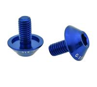 Alomejor 2Pcs Hexagon Screws and Screws M5 * 12mm Bicycle Water Bottle Cage Holder Bracket Screw for Bicycle Water Bottle Cage Replacement(Blue)