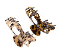 Alomejor 2pcs Leopard Print Baseball Hat Hair Claw Clips Elegant Design Secure Grip for Stylish Outfits (11cm)